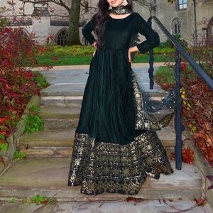 Elegant Black and Gold Dress